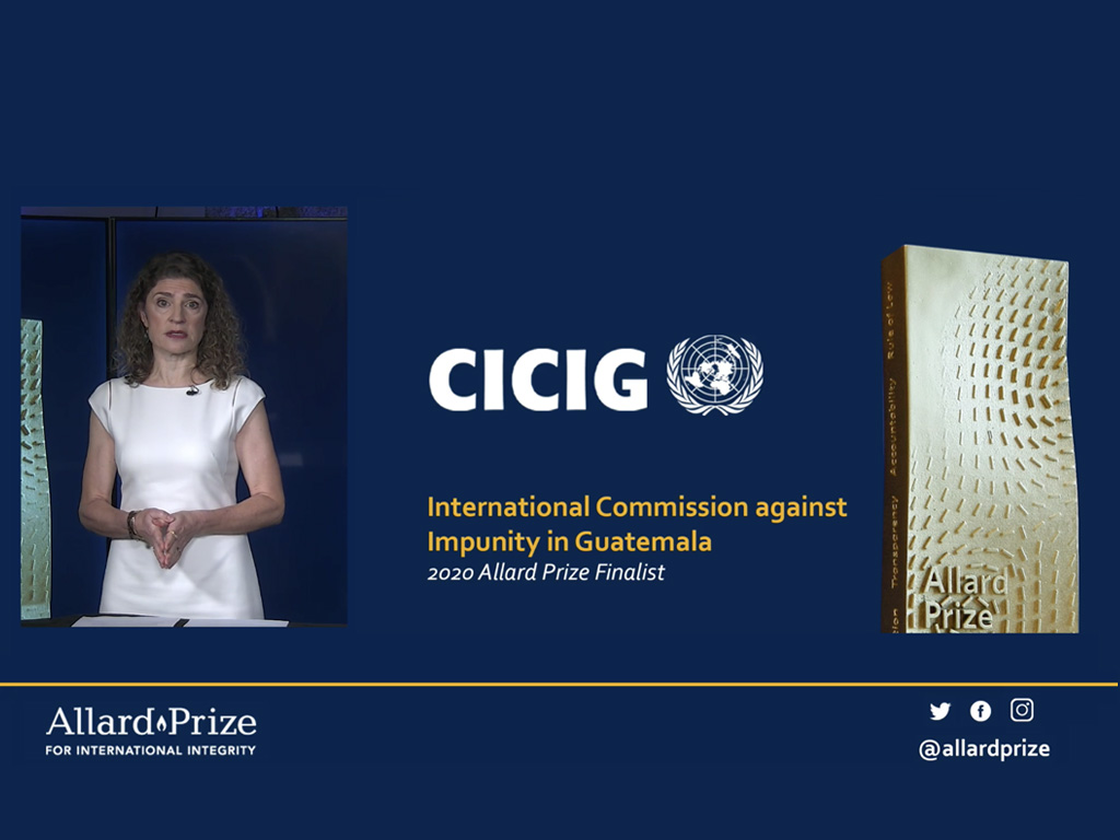 CICIG recibe mención honorífica en prestigioso premio por su trabajo contra la impunidad