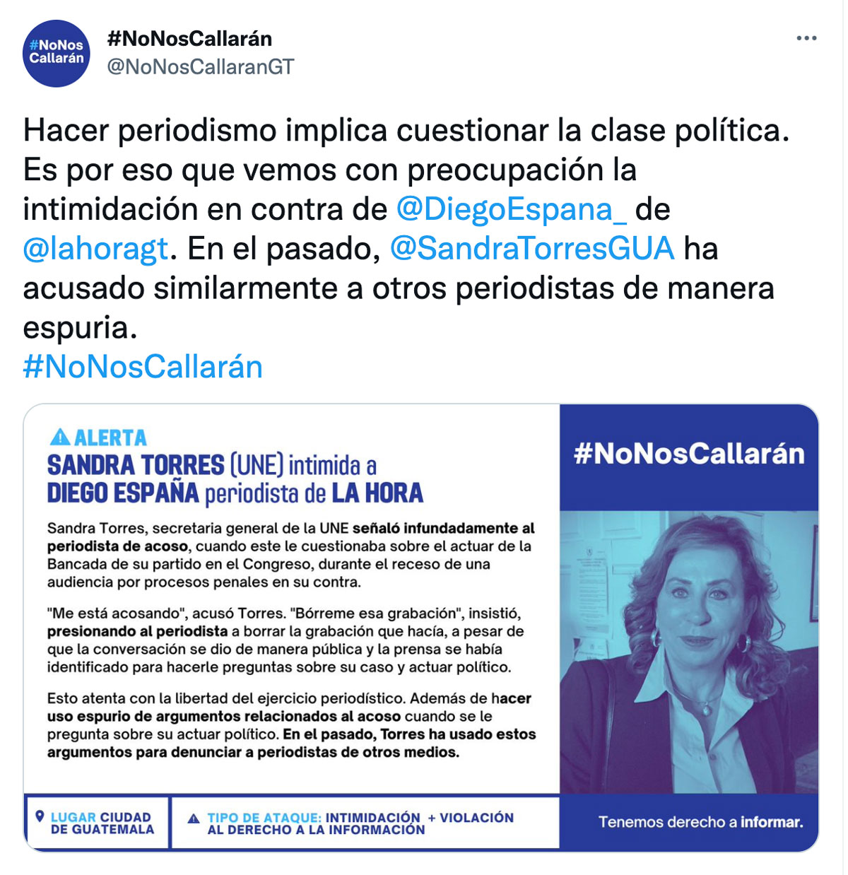 Torres intimida a periodista de La Hora